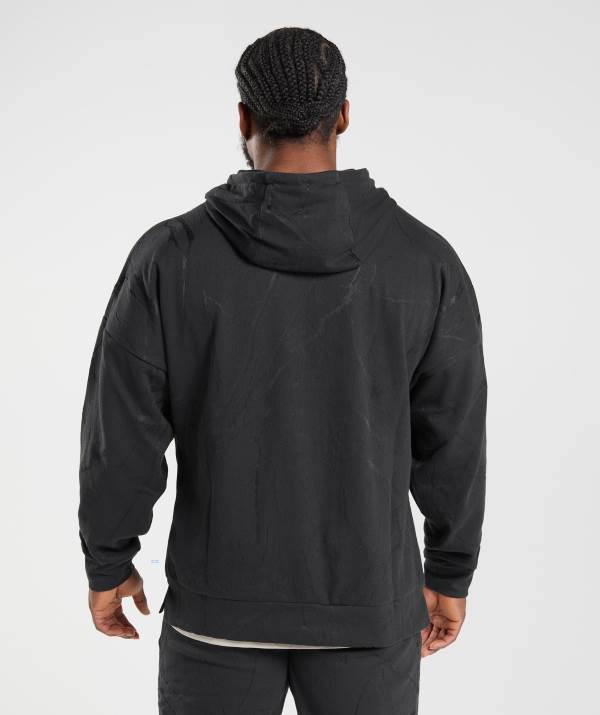 Panske Mikiny S Kapucňou Gymshark Power Zip Čierne | LR2985610